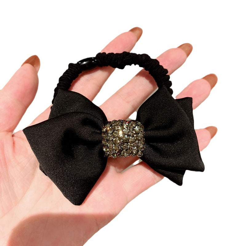 Wholesale Fabric Bow and Diamond Hair Loop