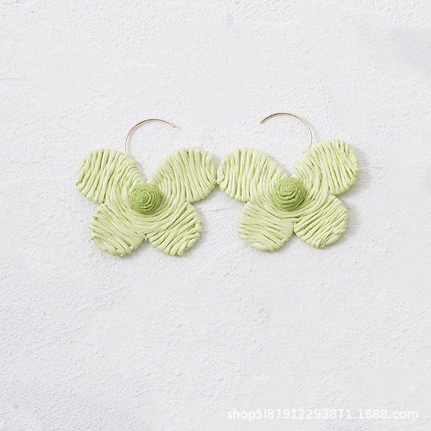 Wholesale Butterfly Handmade Versatile Raffia Earrings