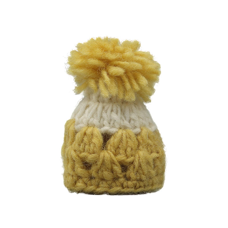 Wholesale 2pcs Cartoon Doll Woolen Hat Doll Accessories