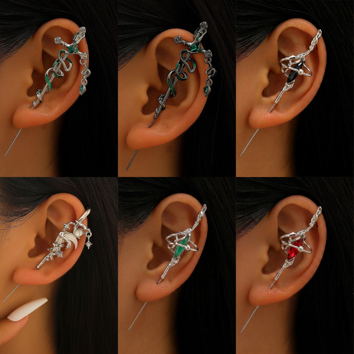 Wholesale Gothic Snake Ear Cuff Copper Electroplated Punk Earrings For Women Party Fashion Accessory OLY Exclusive