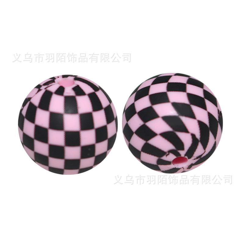 Wholesale 50pcs Silicone Grid Water Transfer Printing Beads