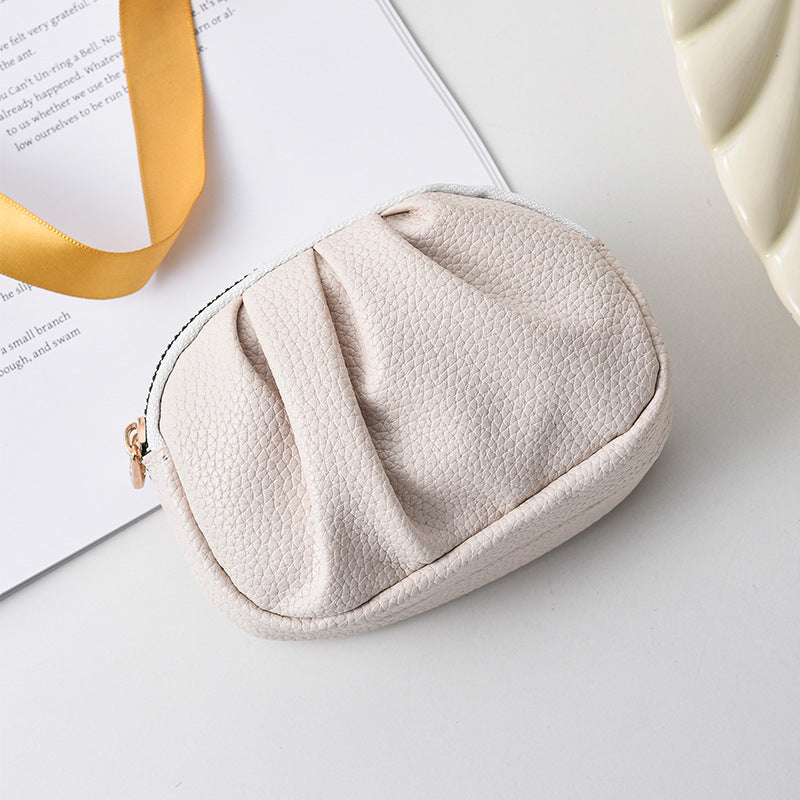 Wholesale Multifunctional pleated double-layer zipper coin purse