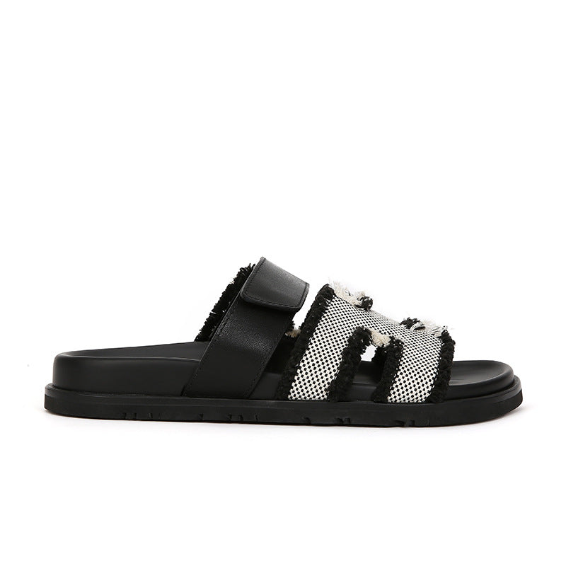 Wholesale Velcro Casual Thick Bottom H Shape Sandals