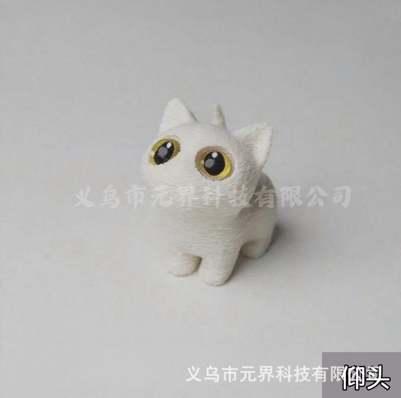 Wholesale Big-eyed cute cat 3D printed toy ornaments