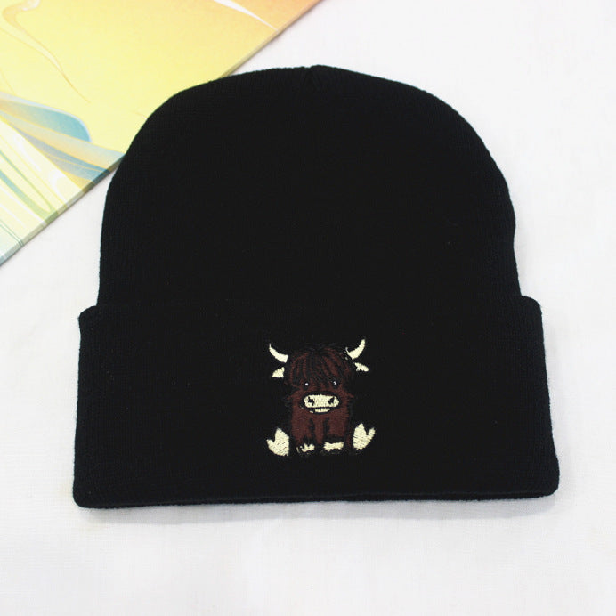Wholesale Cartoon Long-haired Yak Knitted Sloth Warm Wool Universal Outdoor All-match Cold Hat