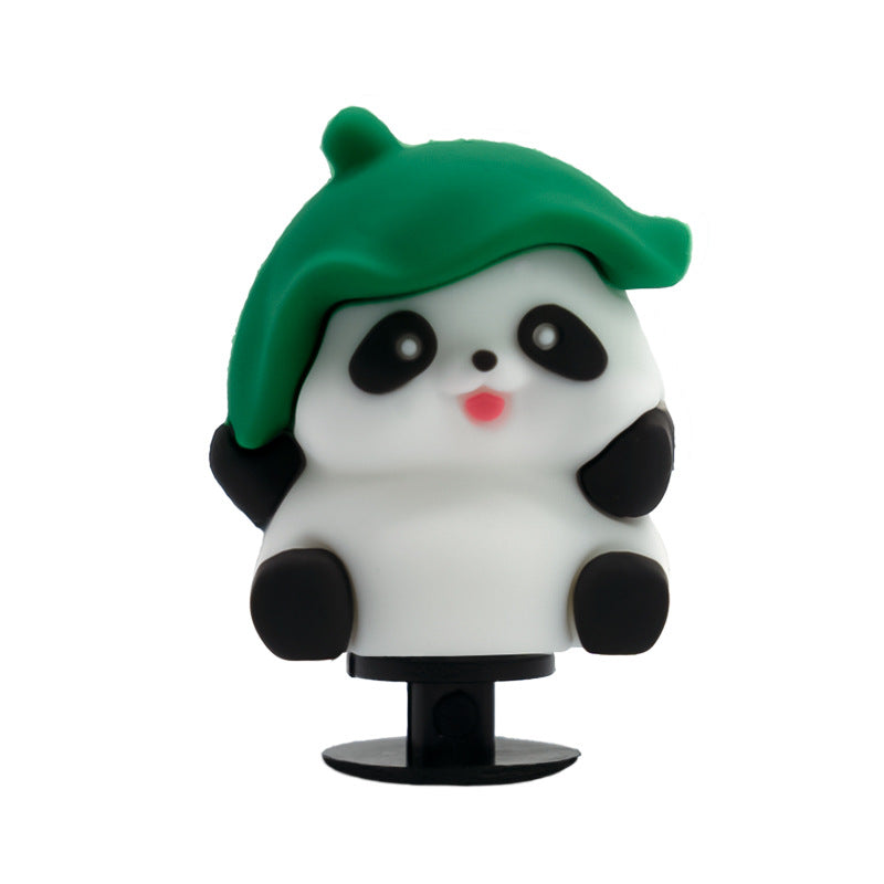 Wholesale 5pcs  Cartoon Animal Panda Garden 3D Crocs Decorative Accessories