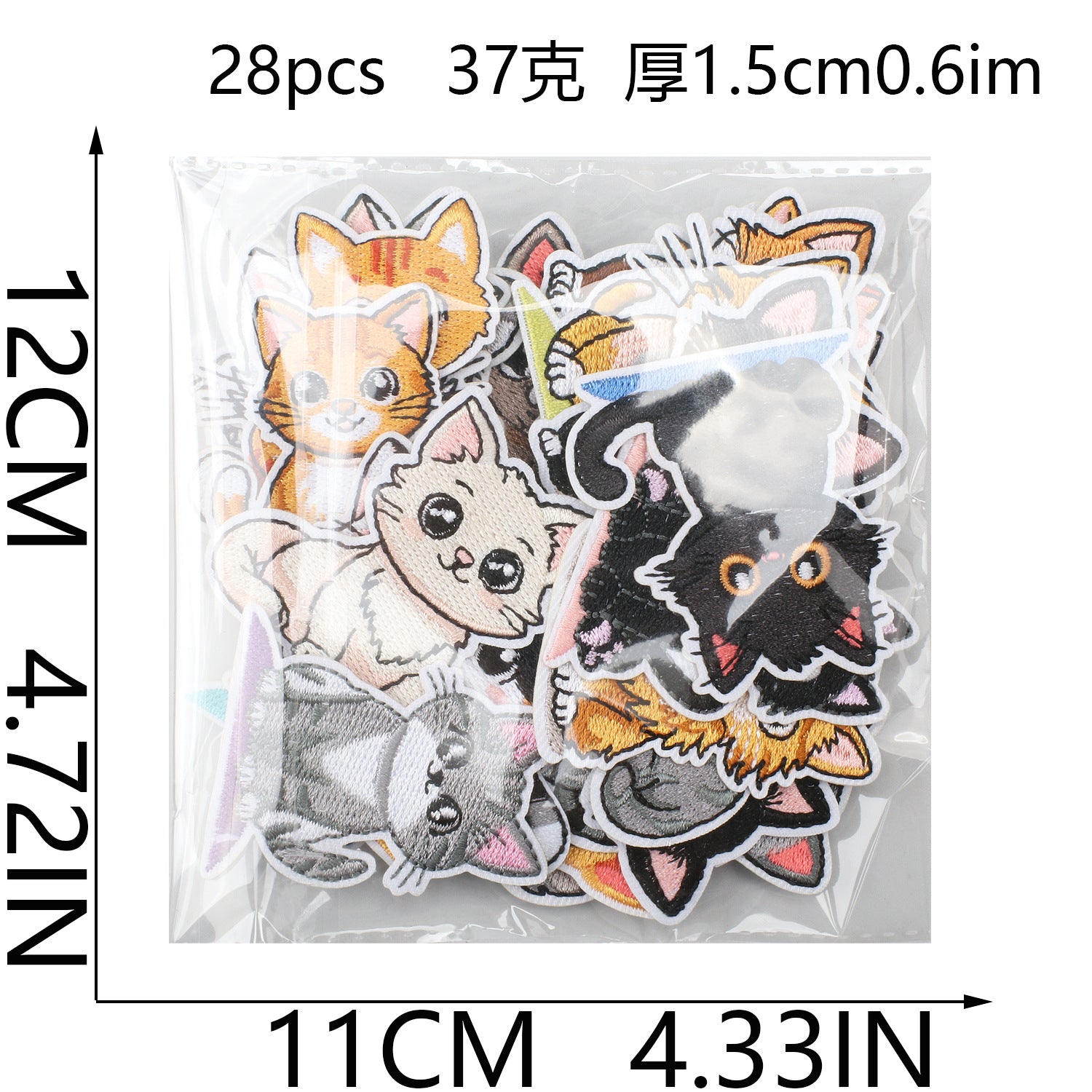 Wholesale Polyester Iron On Embroidery Patch Cat Party Cartoon Kitten Decorative Accent For Clothing Everyday Use