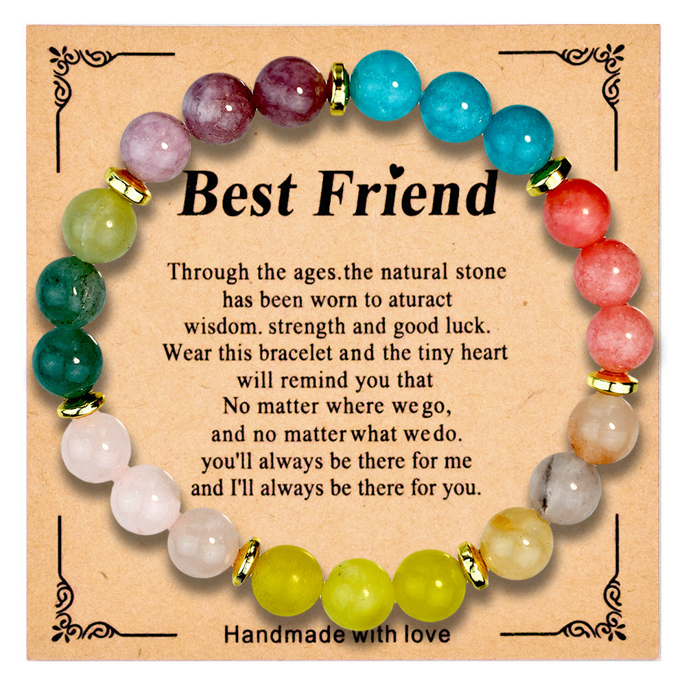 Wholesale  8mm colorful crystal beaded bracelet