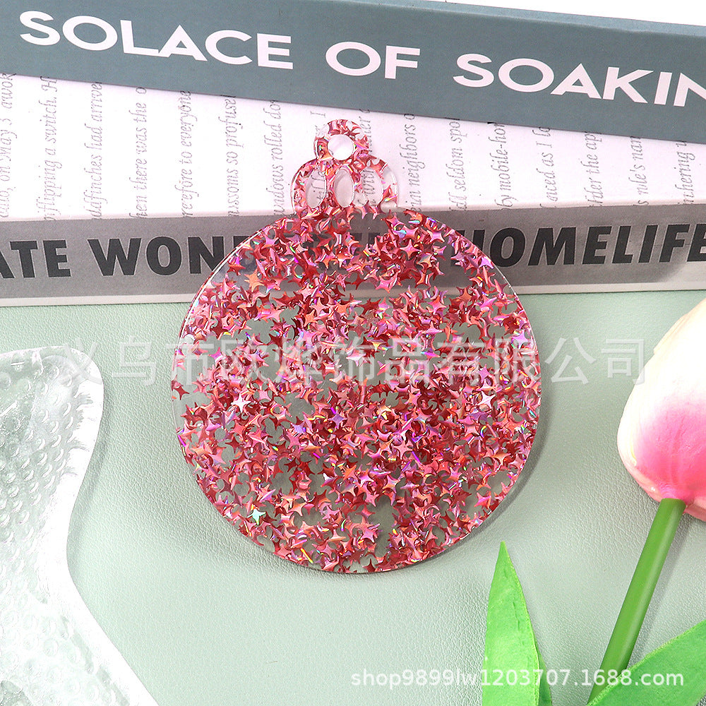 Wholesale 10pcs/ pack Acrylic Christmas Ornaments Decoration DIY Craft Christmas Tree Ornaments Patches