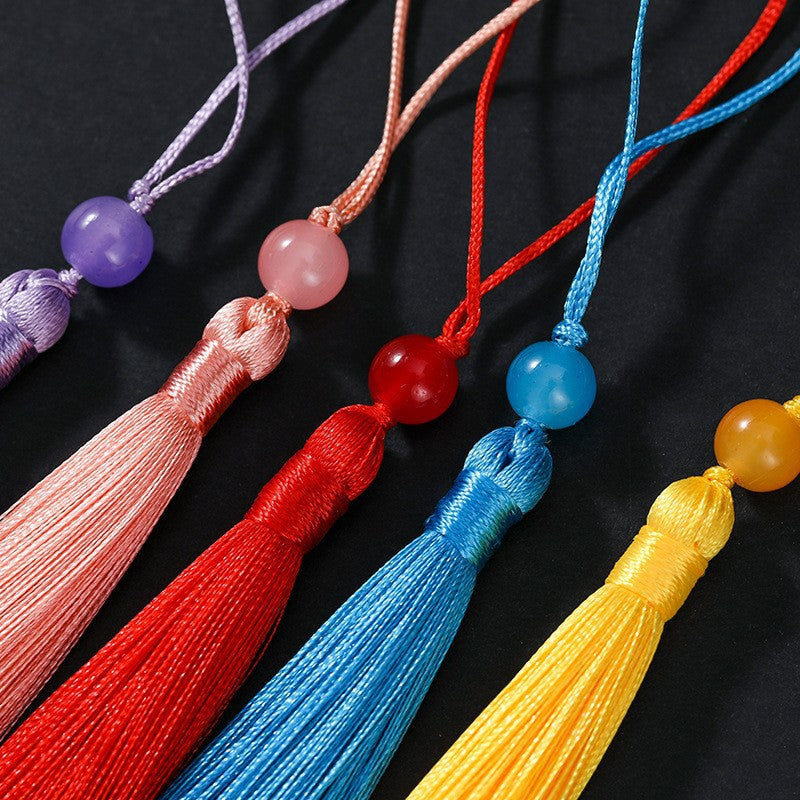 Wholesale 7cm Beaded Ice Silk Tassel Pendant