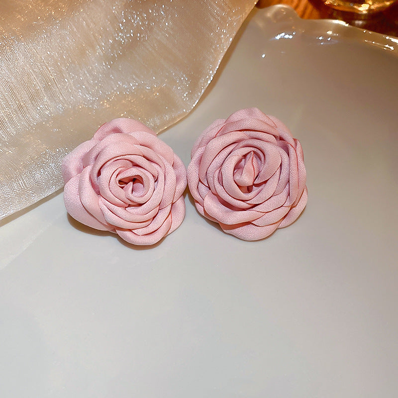 Wholesale Vintage Fabric Flower Sweet Necklace Bracelet Earring Set