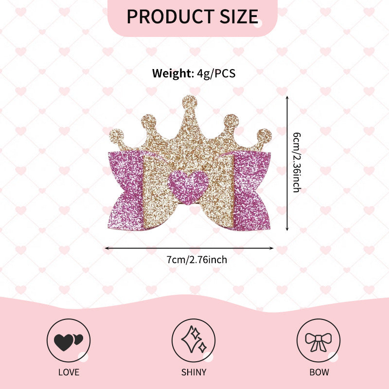 Wholesale Valentine's Day Love Heart Crown Shiny Children's Hair Accessories
