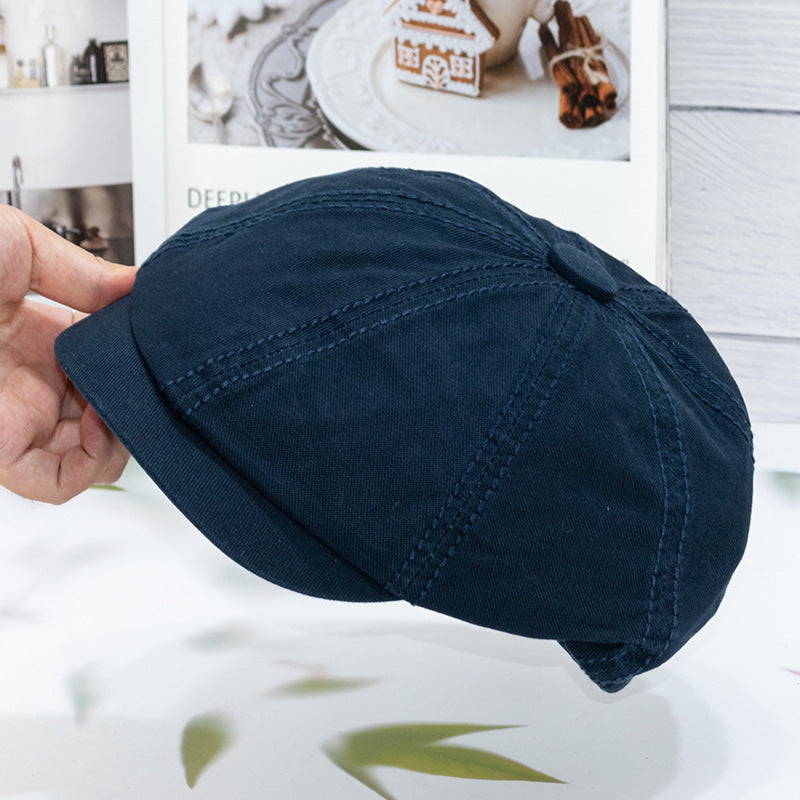 Wholesale All-match Light Plate Solid Color Forward Hat British Painter Hat Newsboy Hat Fashion