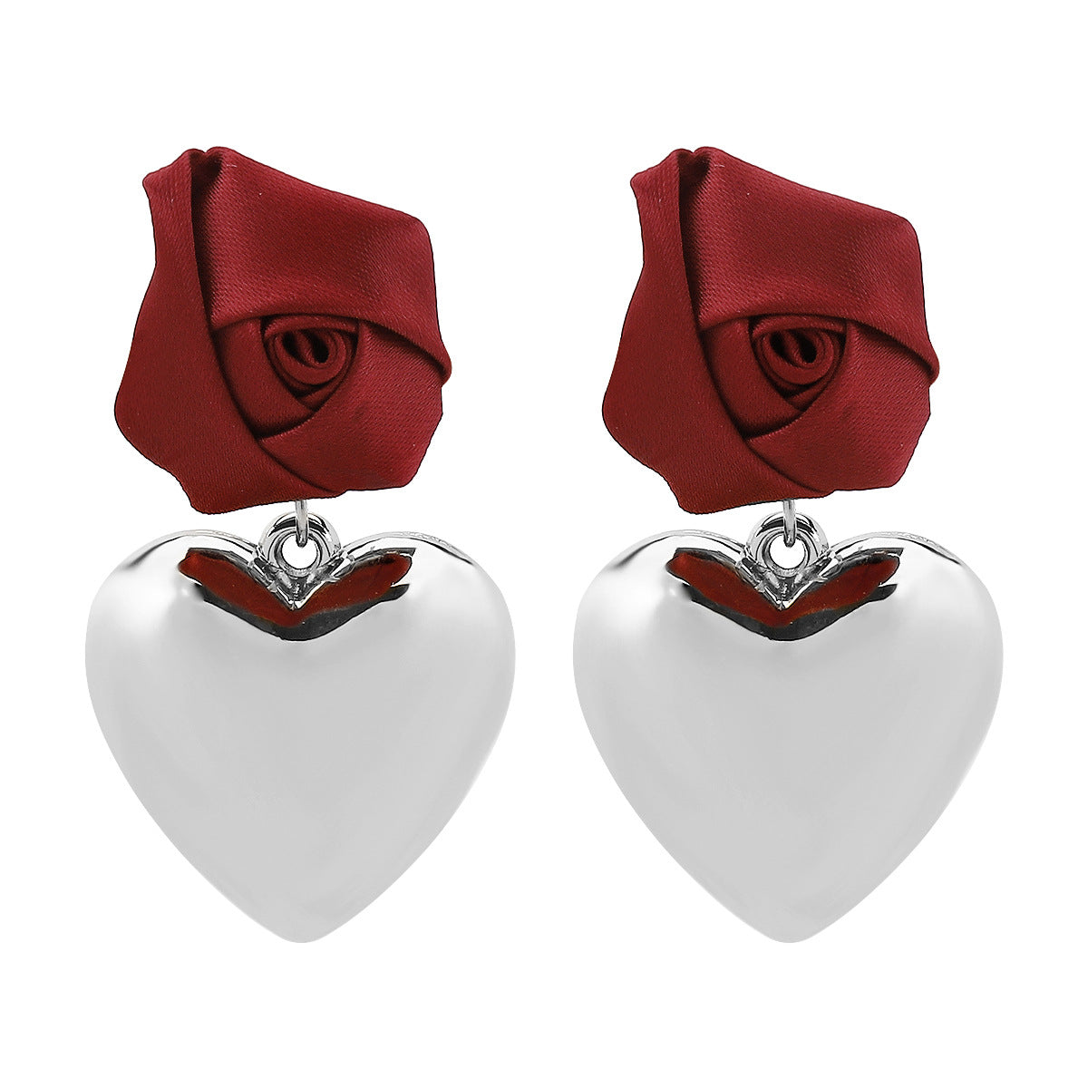 Wholesale  Valentine' s Day Rose Love Earrings