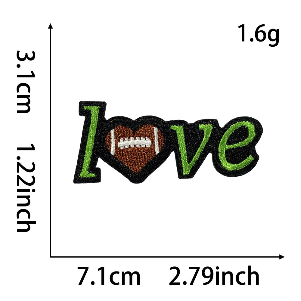 Wholesale Game Day Embroidered Patch Iron On Football Design For Coats Fashion Clothing Accessory