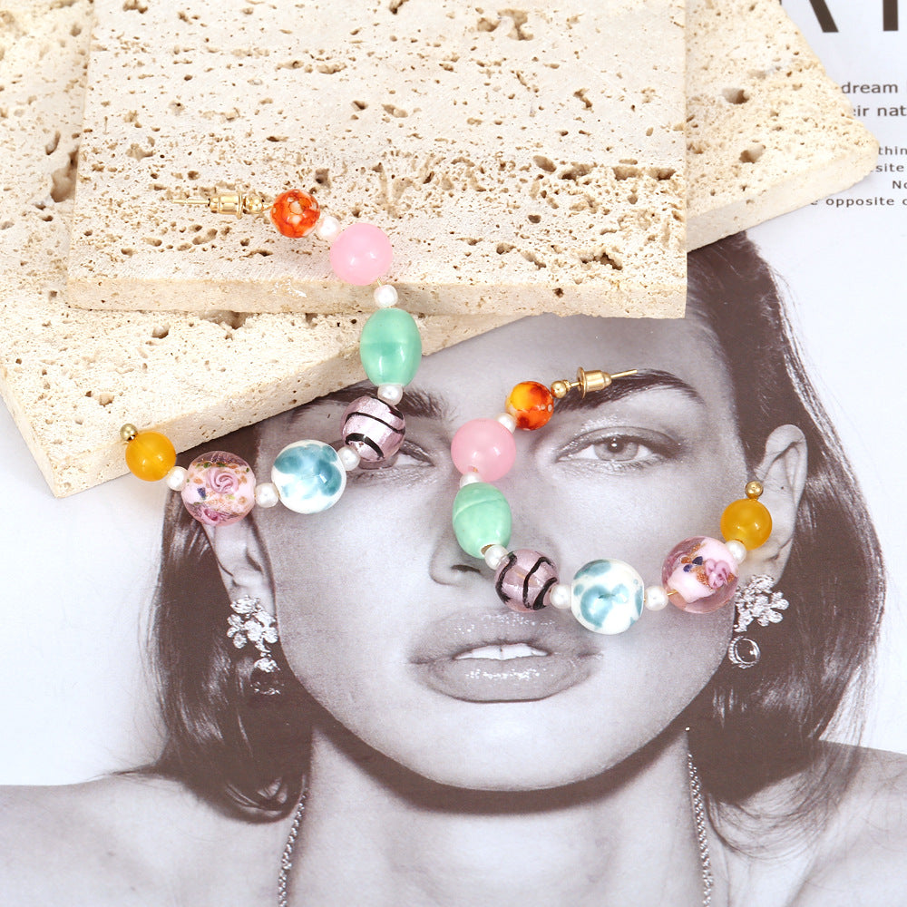 Wholesale Bohemian C-shaped earrings