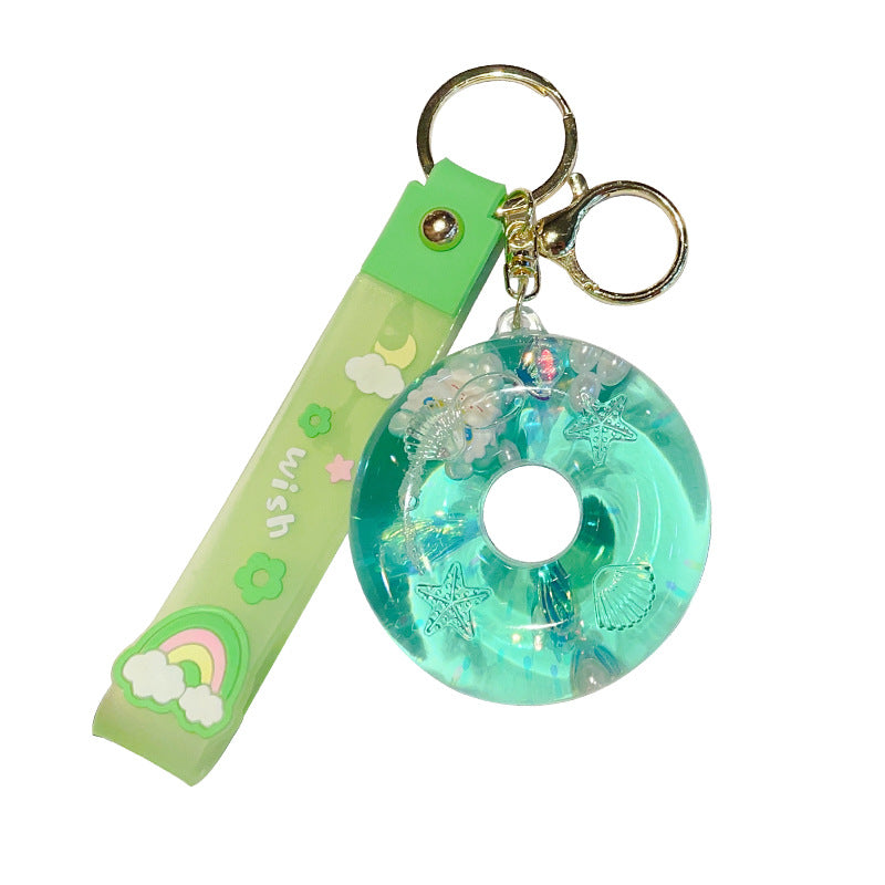 Wholesale Lion Dance Donut Oiled Acrylic Keychain