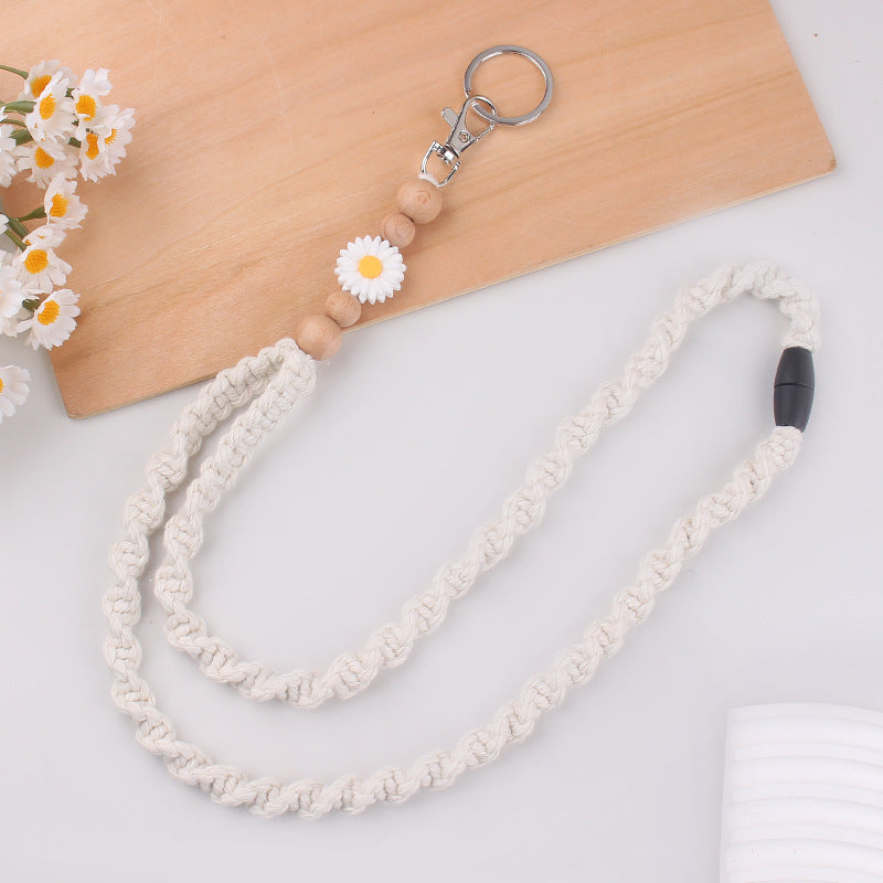Wholesale Cartoon Little Daisy Handmade Woven Keychain