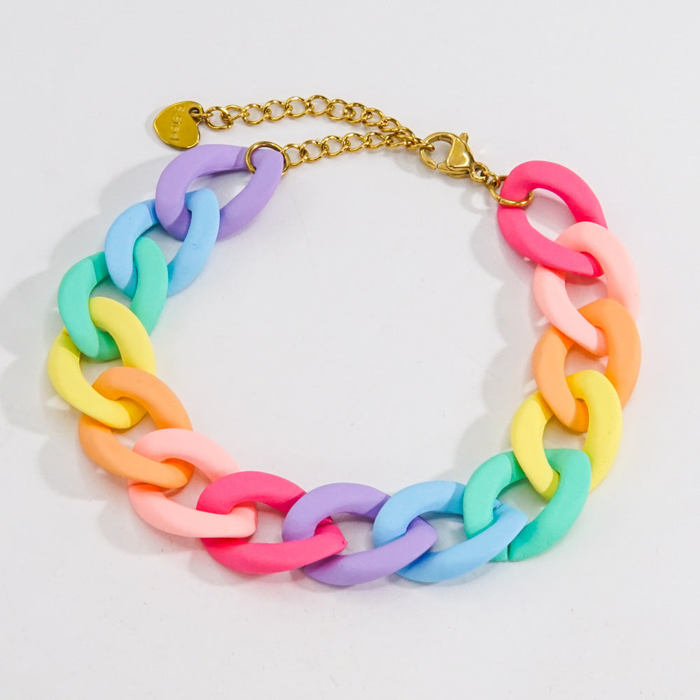 Wholesale Stainless Steel Acrylic Bracelet