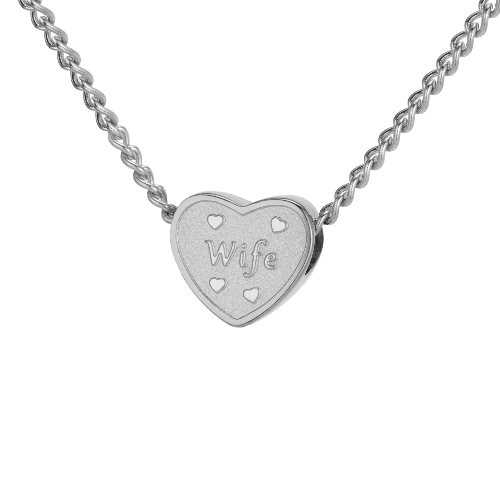 Wholesale Cross-border hot-selling stainless steel cut titanium steel love necklace