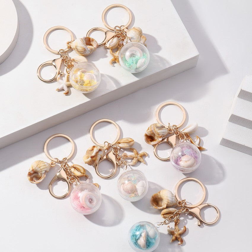 Wholesale Seaside Vacation Shell Conch Sea Star Keychain