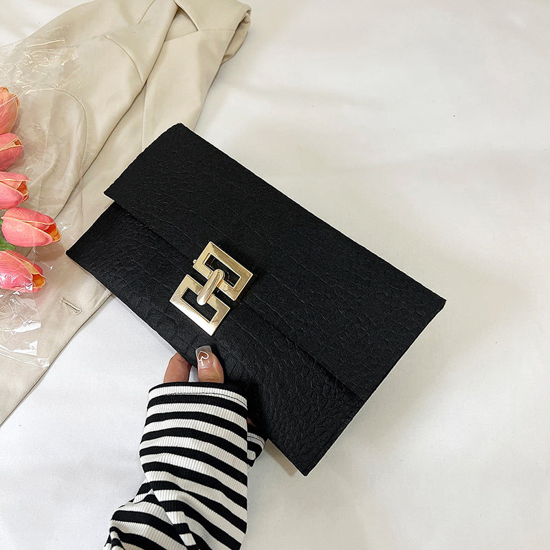 Wholesale Pink Clutch Bag Simple Large Capacity PU Small Square Bag