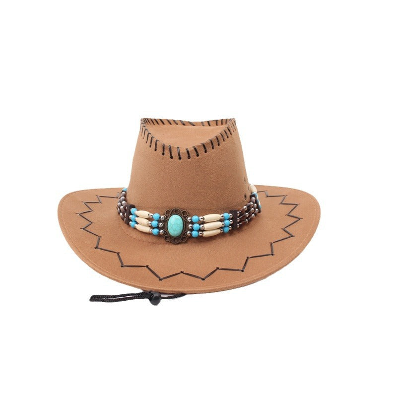 Wholesale Imitation Cashmere Large Brimmed Western Denim Hats