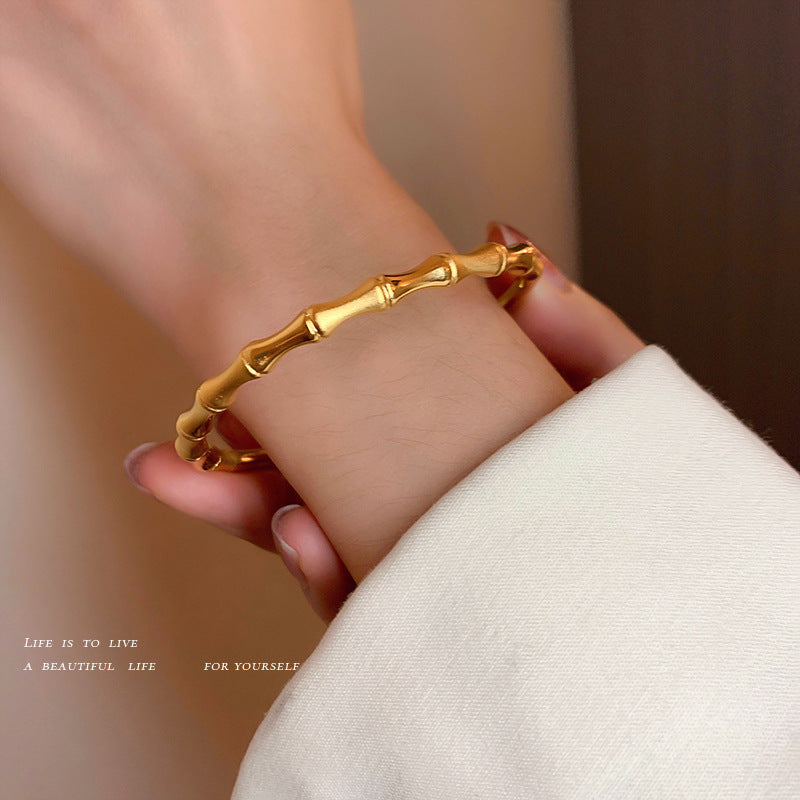 Wholesale Brass Bamboo Push Pull Bracelet