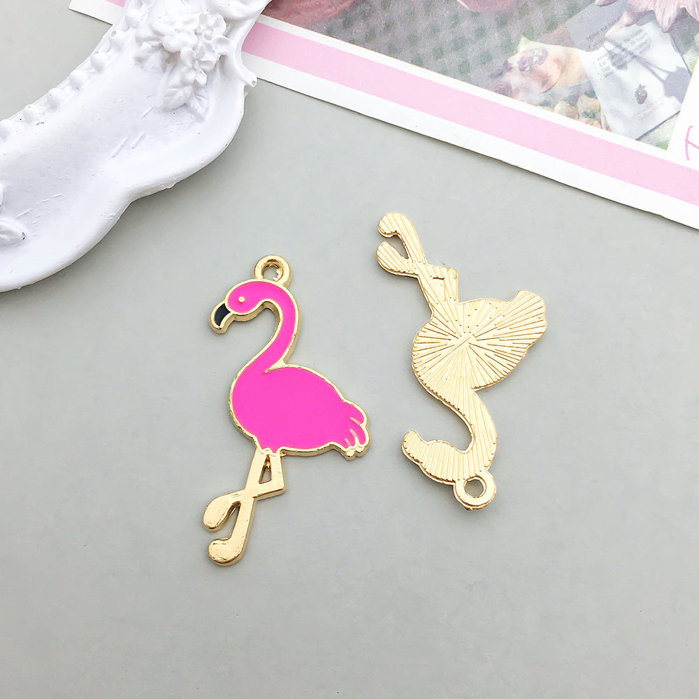 Wholesale Mix 30 Rose Red Drip Oil Alloy Cute Cartoon Simulation Heart Pendant