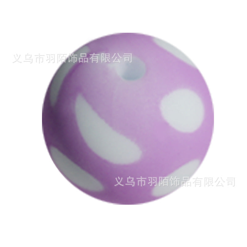 Wholesale 50PCSPolka Dot Cartoon Leopard Print Silicone Balls