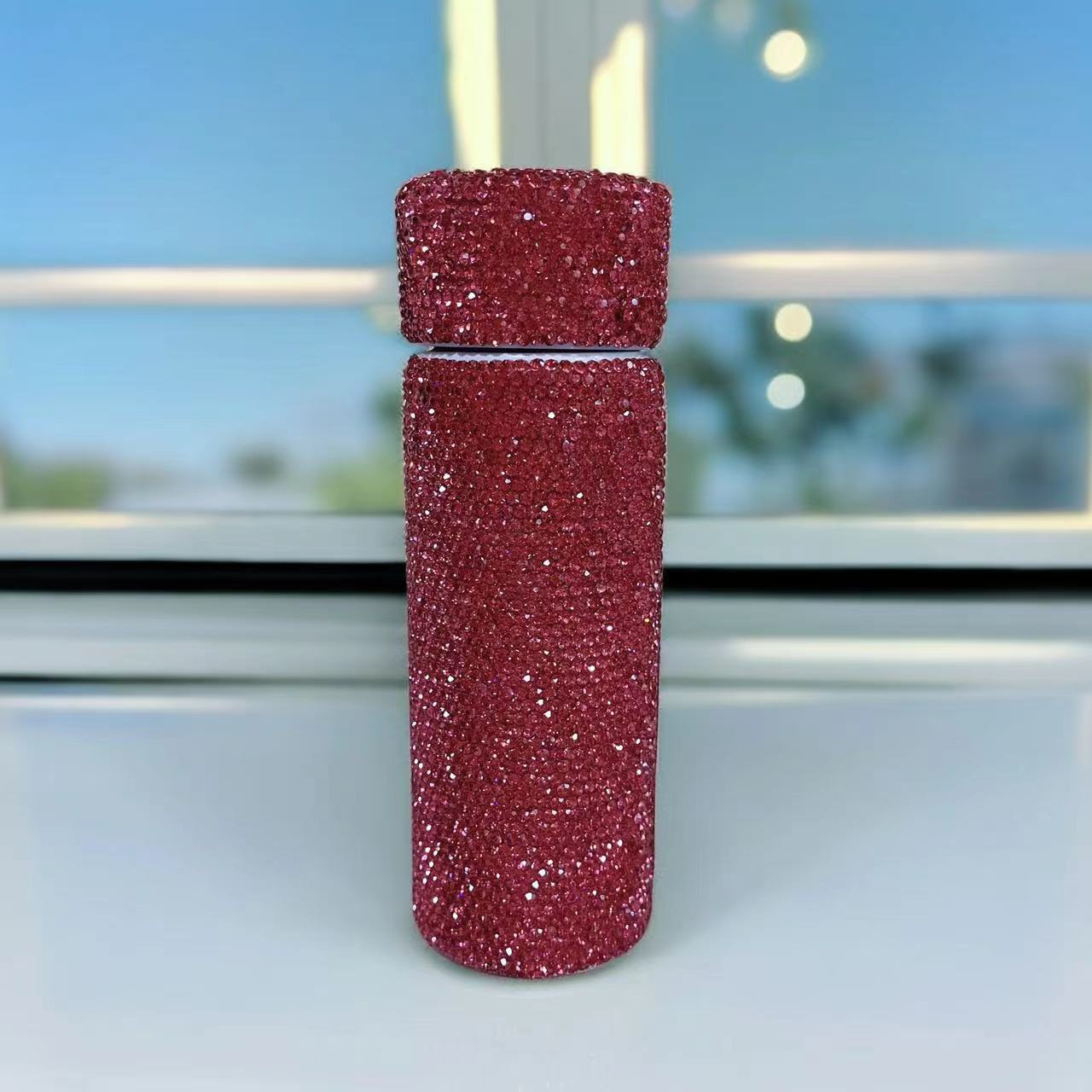 Wholesale 304 stainless steel mini diamond straight cup pocket thermos cup portable and compact