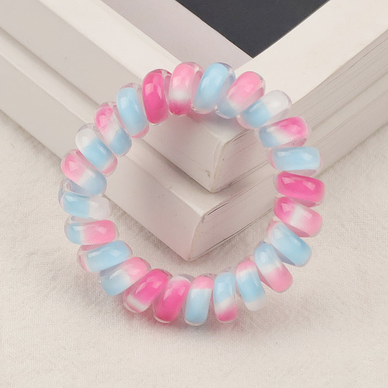 Wholesale Gradient Bold Jelly TPU Hair Scrunchies