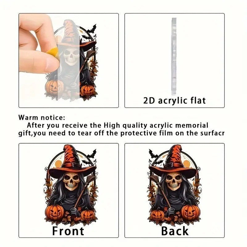 Wholesale  Party Pumpkin Man Acrylic Flat Pendant