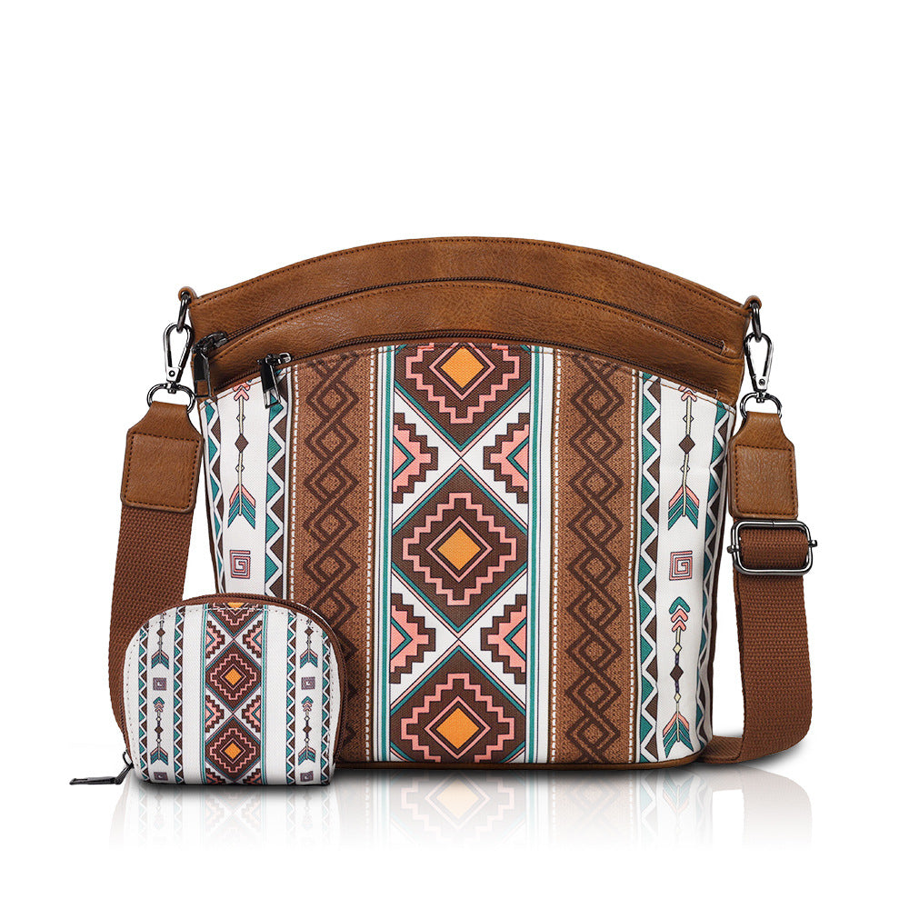 Wholesale Bohemian ethnic style two-piece crossbody bag