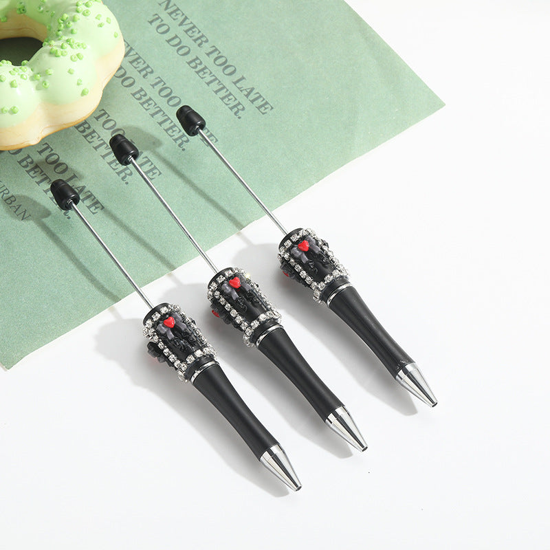 Wholesale 10pcs Beadable Pens Bow Handmade Diamond Ballpoint Pen