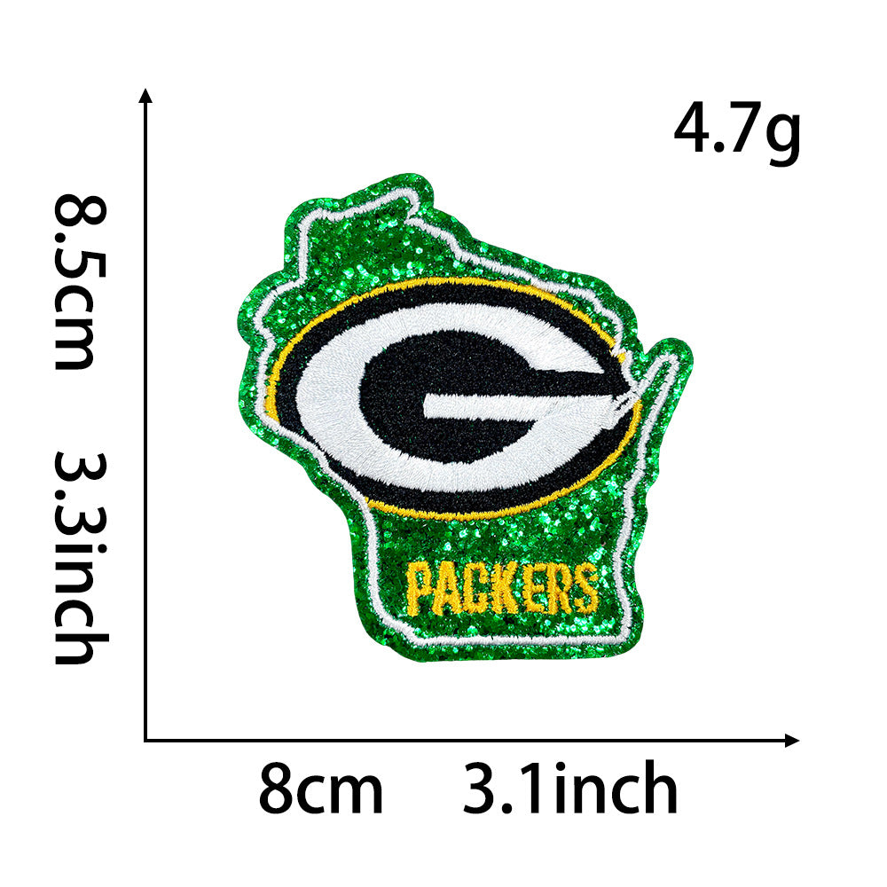 Wholesale Seattle Seahawks Sequin Embroidered Patch State Shape Sew On Applique For Clothing Bags DIY Craft Accessory OLY Exclusive