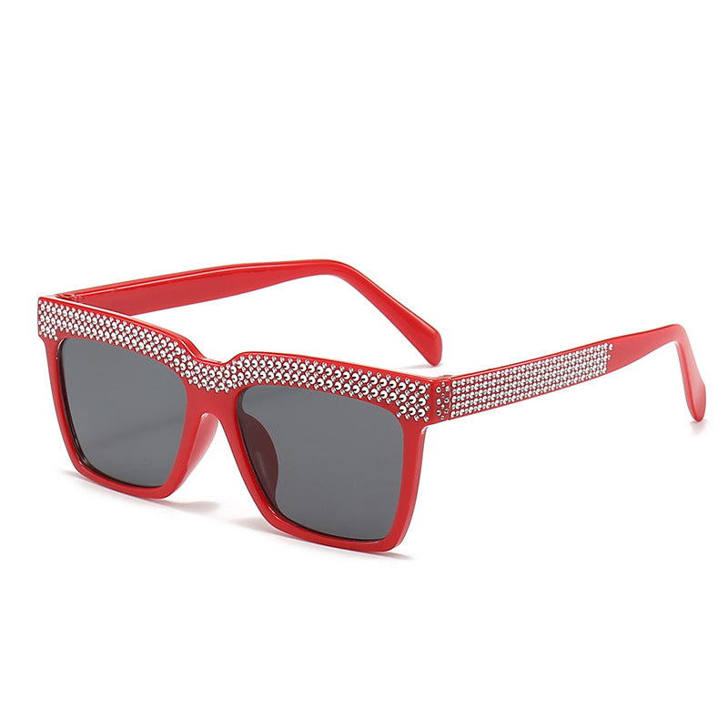 Wholesale Imitation Diamond Square Gradient Fashion Sunglasses Trendy Driving Sunglasses