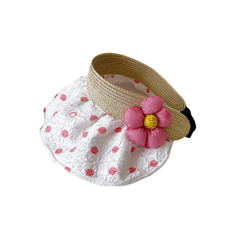 Wholesale Cotton Summer Kids Quick-dry Flower Empty Top Hat