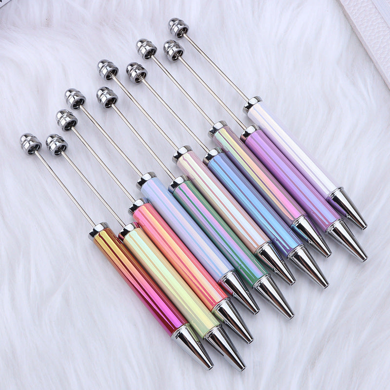 Wholesale Beadable Pens Diy UV Electroplating Seven Color Ballpoint Pen
