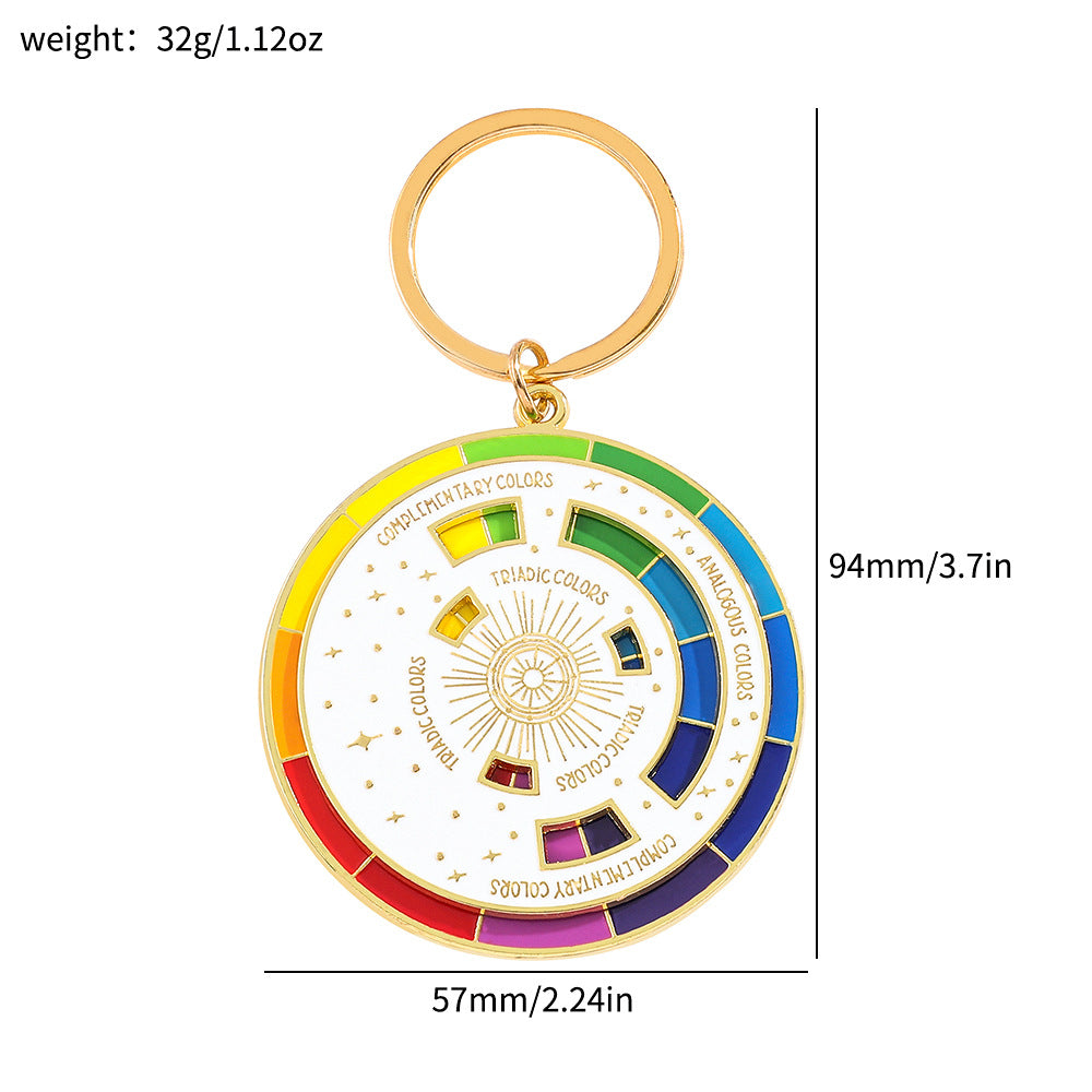 Wholesale Color matching puzzle turntable keychain creative color car keychain