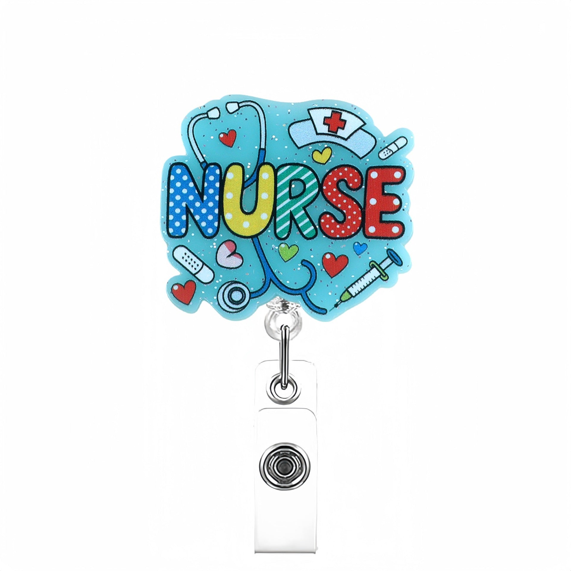 Wholesale acrylic stethoscope bow nurse themed telescopic rotating clip