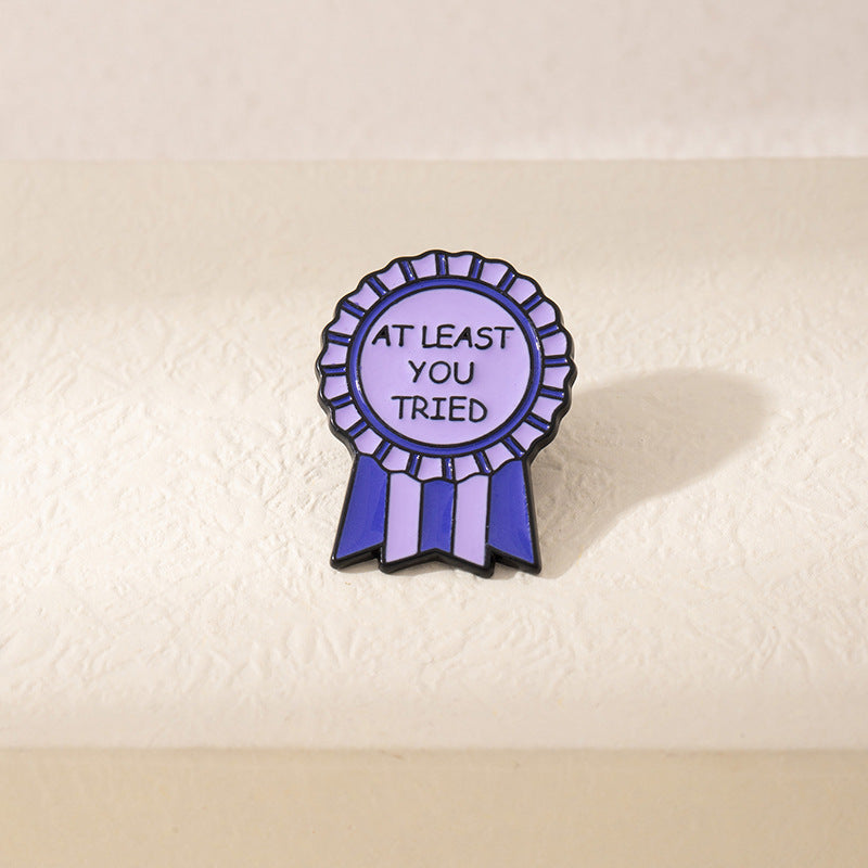 Wholesale Colorful Alloy Enamel Letter Badge Brooch