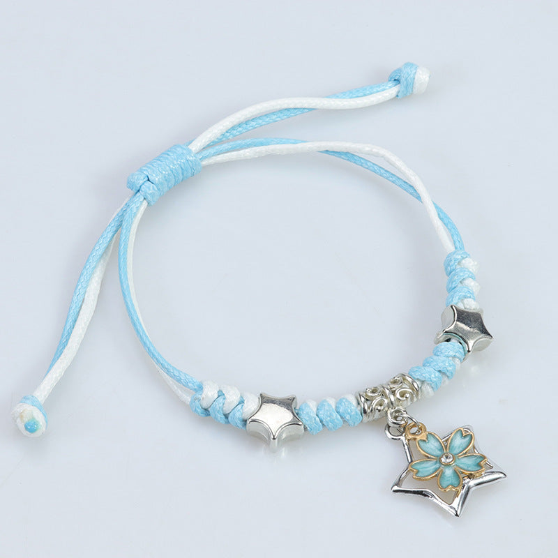 Wholesale Butterfly Flower Pentagram Friendship Braided Bracelet