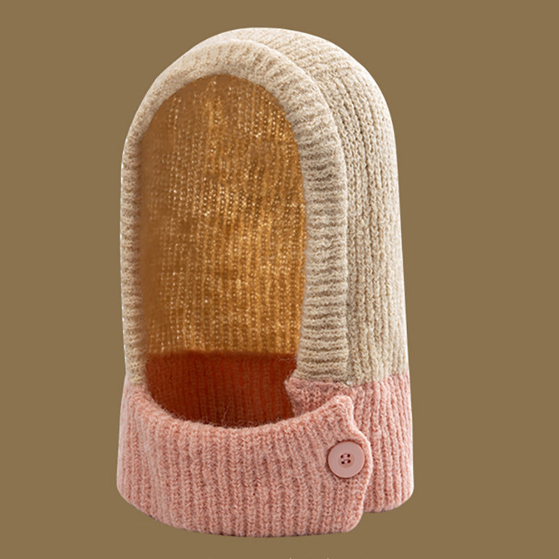 Wholesale Winter 2023 Hats and Scarves All-in-one Knitted Wool Hats