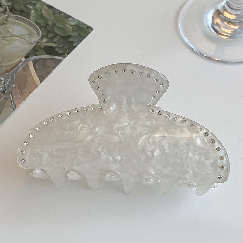 Wholesale Transparent diamond studded letter shark clip