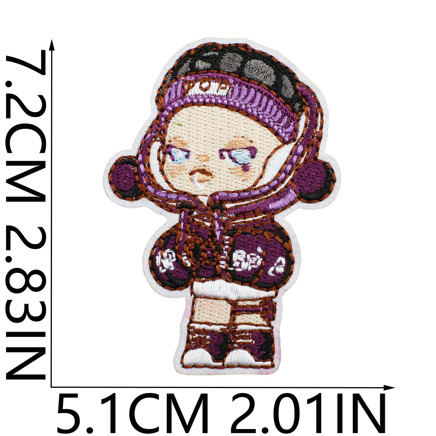 Wholesale Cute doll embroidered fabric patch OLY Exclusive