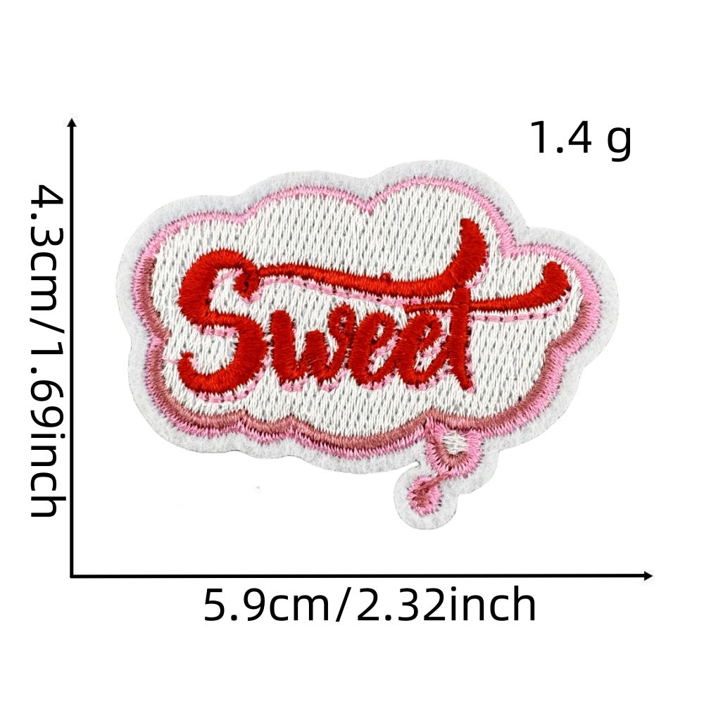 Wholesale Funny English Word Polyester Embroidered Patch Trendy Fashion Accessory For Clothing Gift For DIY And Boutique Resale