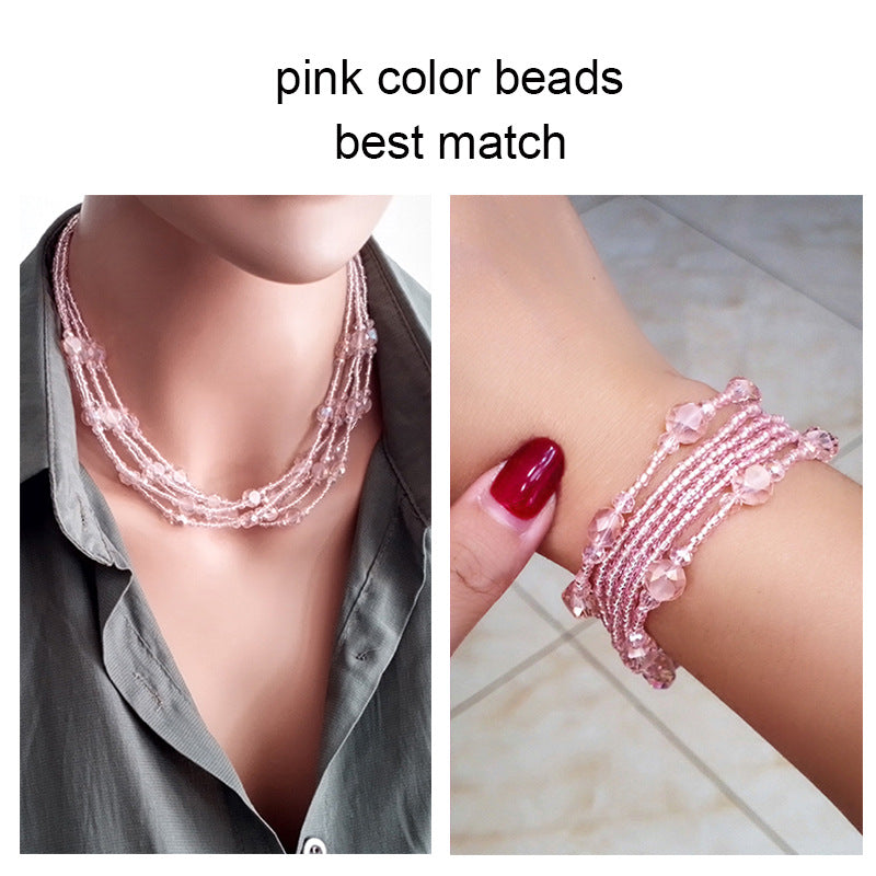 Wholesale Rhinestone Magnetic Clasp Multicolor Crystal Beads Bracelet Necklace