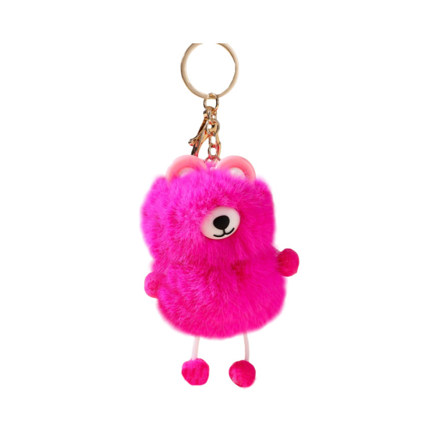 Wholesale Cute Fur Ball Raccoon Keychain