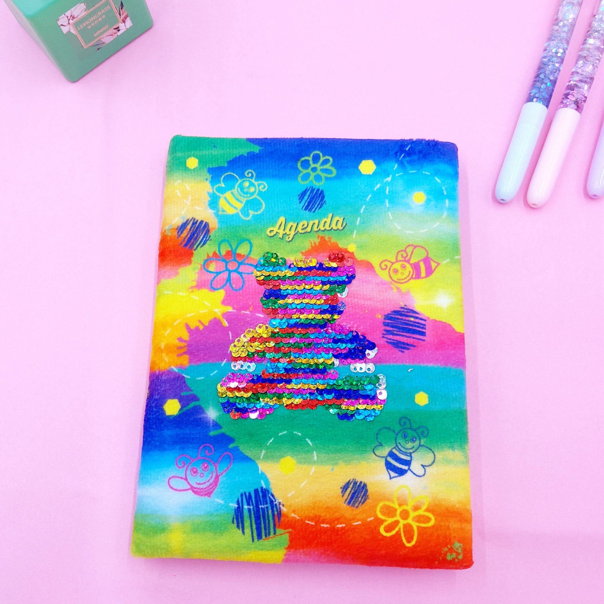 Wholesale Cartoon Ice Cream Sequin Notebook